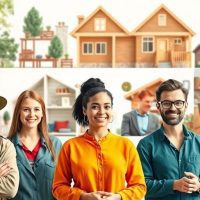 Diverse professionals enjoying careers with housing benefits.