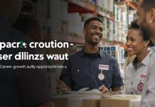 Diverse employees collaborating in a Costco warehouse setting.