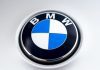 Close-up of BMW logo on a car.