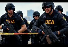 DEA agents investigating a narcotics case in action.