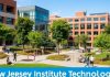 NJIT campus with students and modern architecture in view.