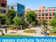 NJIT campus with students and modern architecture in view.