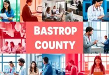 Collage of professionals in Bastrop County job settings.